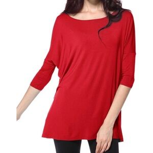 Piko Famous 1988 Authentic Bamboo Long Sleeve Boat Neck Loose Fit top